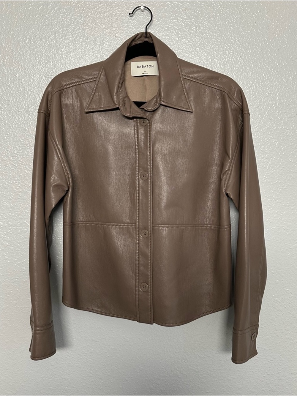 ARITZIA Recycle Leather Button Up